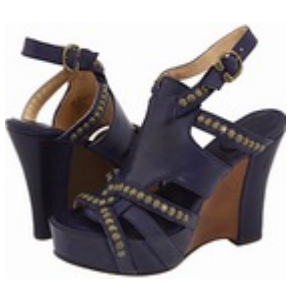 Frye Rosie Honeycomb Leather Wedge Sandal